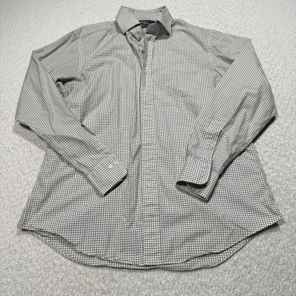Polo Ralph Lauren Mens Shirt Long Sleeve Button Up Check Pattern 16 1/2 34/35